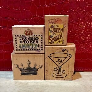 Queen Themed Rubber Stamps Set